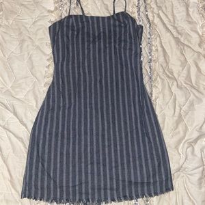 Cotton Candy LA Navy and White Striped Dress